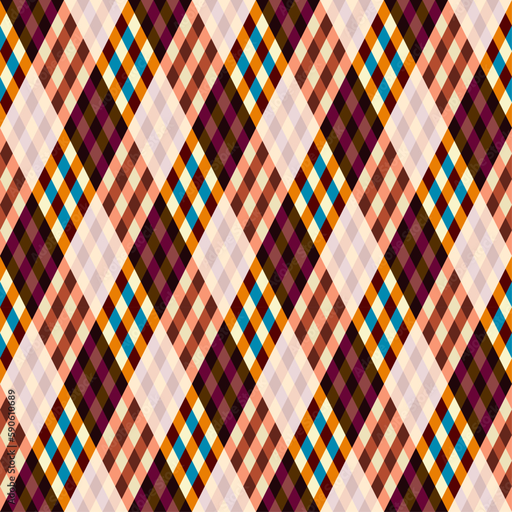 Poster Argyle seamless vector pattern background. Pattern of a rhombuses.