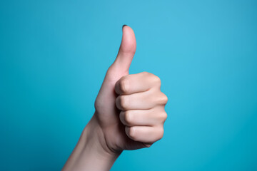 A Closeup of a Thumbs-Up Hand Gesture, AI Generative