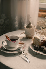 table served for the breakfast