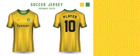 soccer jersey template with abstract texture jersey mockup for football player