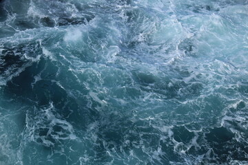 Swirls of water in the ocean