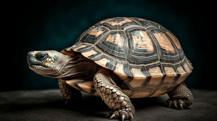 Fototapeta premium turtle isolated back background
