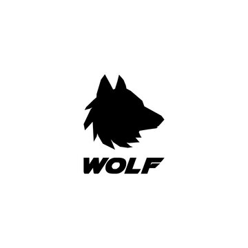 Wolf head design logo isolated on transparent background