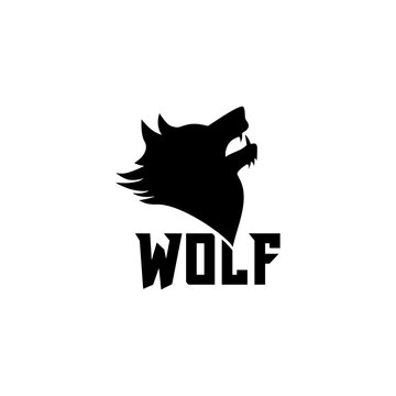 Wolf head design logo isolated on transparent background