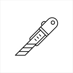 Cutter vector icon. Cutter flat sign design. Cutter knife symbol pictogram. UX UI icon