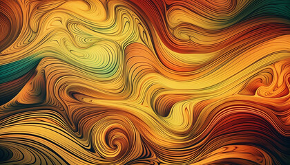 Vibrant abstract wave pattern in multi colored chaos generated by AI