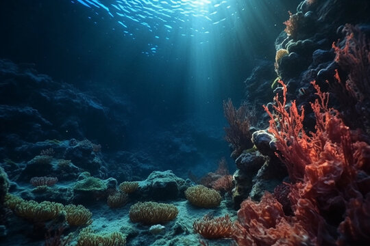 hydrothermal vents underwater cinematic Generative AI