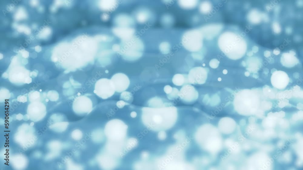 Aufkleber bright blue plain deformed lines abstract bokeh background - loop video