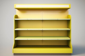 Empty shelf at a shop. Generative AI