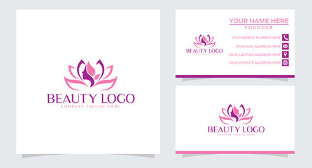 Simple and creative hand beauty skin care logo design vector