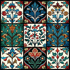 Islamic and Turkish wall tile miniature