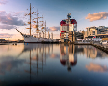 Lilla bommen , Gothenburg sweden glowing in golden sun light during one spring evening