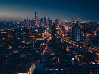 Obraz premium Aerial Drone of Brooklyn NYC 