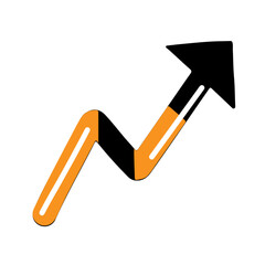 Hand drawn ink arrow illustration