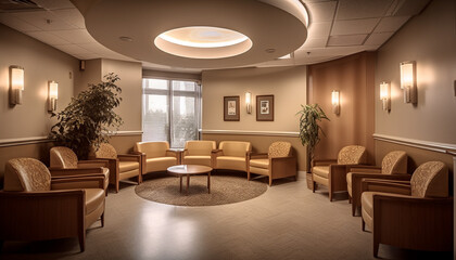 Fototapeta premium Luxury interior decor with natural lighting ambiance generated by AI