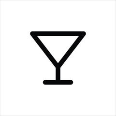 Martini vector icon. Alcohol flat sign design. Martini symbol pictogram. Alcohol drink icon. UX UI icon