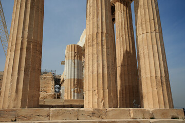 The Parthenon - temple dedicated to the goddess Athena on the Acropolis of Athens. - obrazy, fototapety, plakaty