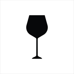 Wineglass vector icon. Glass flat sign design. Glass stemware symbol pictogram. UX UI wine glass icon