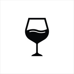 Wineglass vector icon. Glass flat sign design. Glass stemware symbol pictogram. UX UI wine glass icon