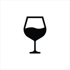 Wine bottle vector icon. Alcohol icon. Alhocol flat sign design. Wine and glass symbol pictogram. UX UI icon