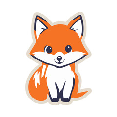 Fox Sticker Illustration