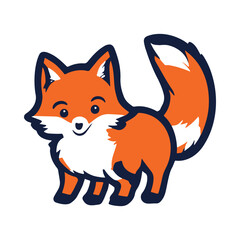 Fox Sticker Illustration