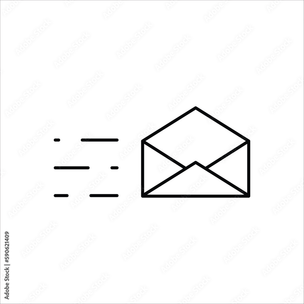 Poster envelope vector icon. mail flat sign design. envelope symbol pictogram. ux ui icon