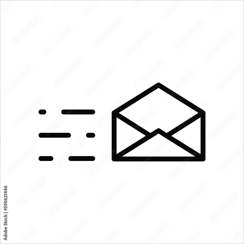 Poster envelope vector icon. mail flat sign design. envelope symbol pictogram. ux ui icon