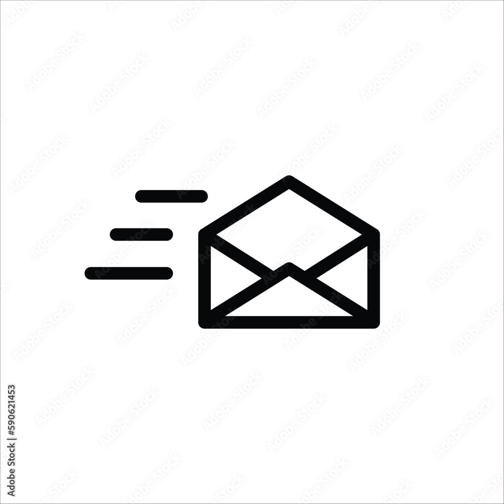 Poster envelope vector icon. mail flat sign design. envelope symbol pictogram. ux ui icon