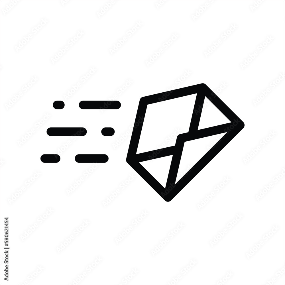 Poster envelope vector icon. mail flat sign design. envelope symbol pictogram. ux ui icon