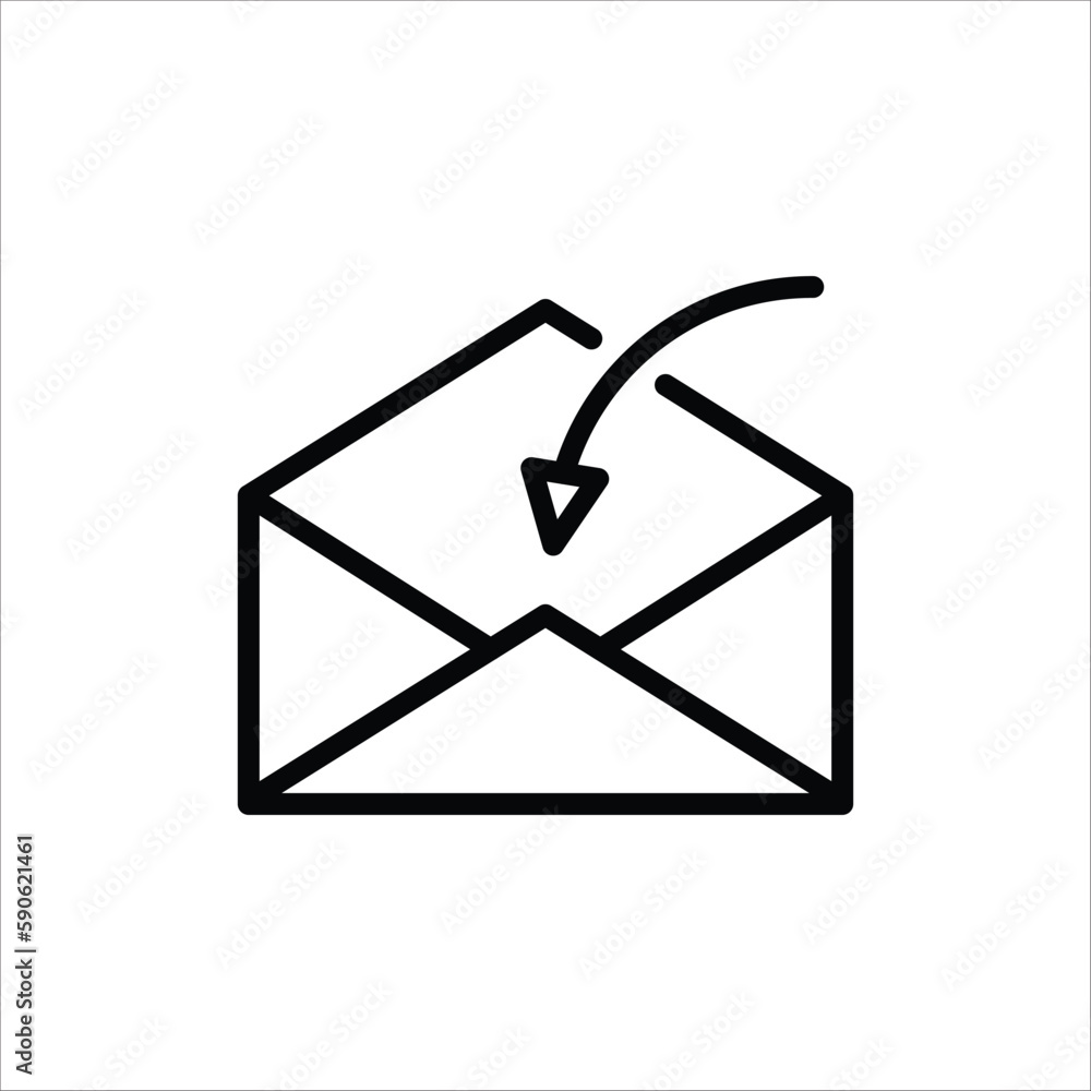 Poster envelope vector icon. mail flat sign design. envelope symbol pictogram. ux ui icon