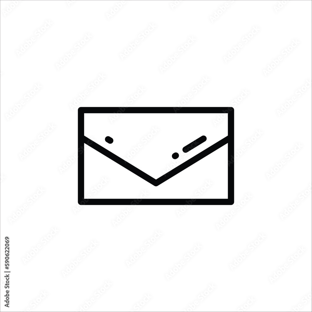 Poster envelope vector icon. mail flat sign design. envelope symbol pictogram. ux ui icon
