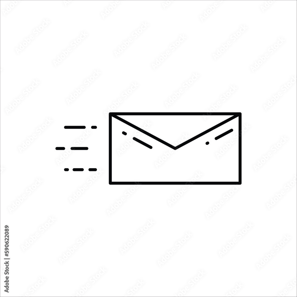 Poster envelope vector icon. mail flat sign design. envelope symbol pictogram. ux ui icon
