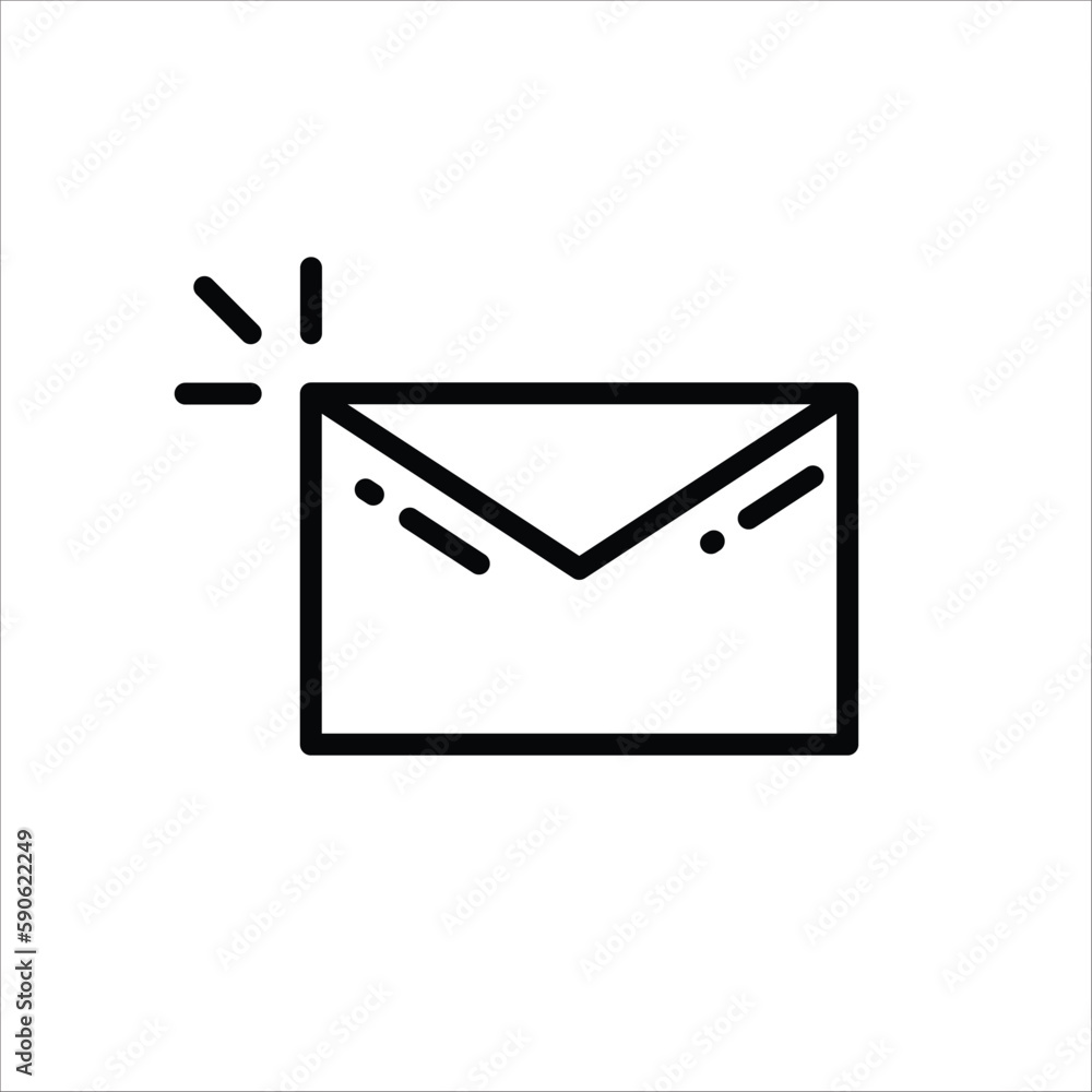 Poster envelope vector icon. mail flat sign design. envelope symbol pictogram. ux ui icon