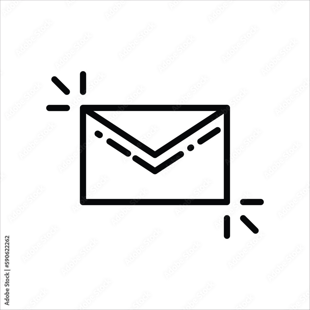 Poster envelope vector icon. mail flat sign design. envelope symbol pictogram. ux ui icon