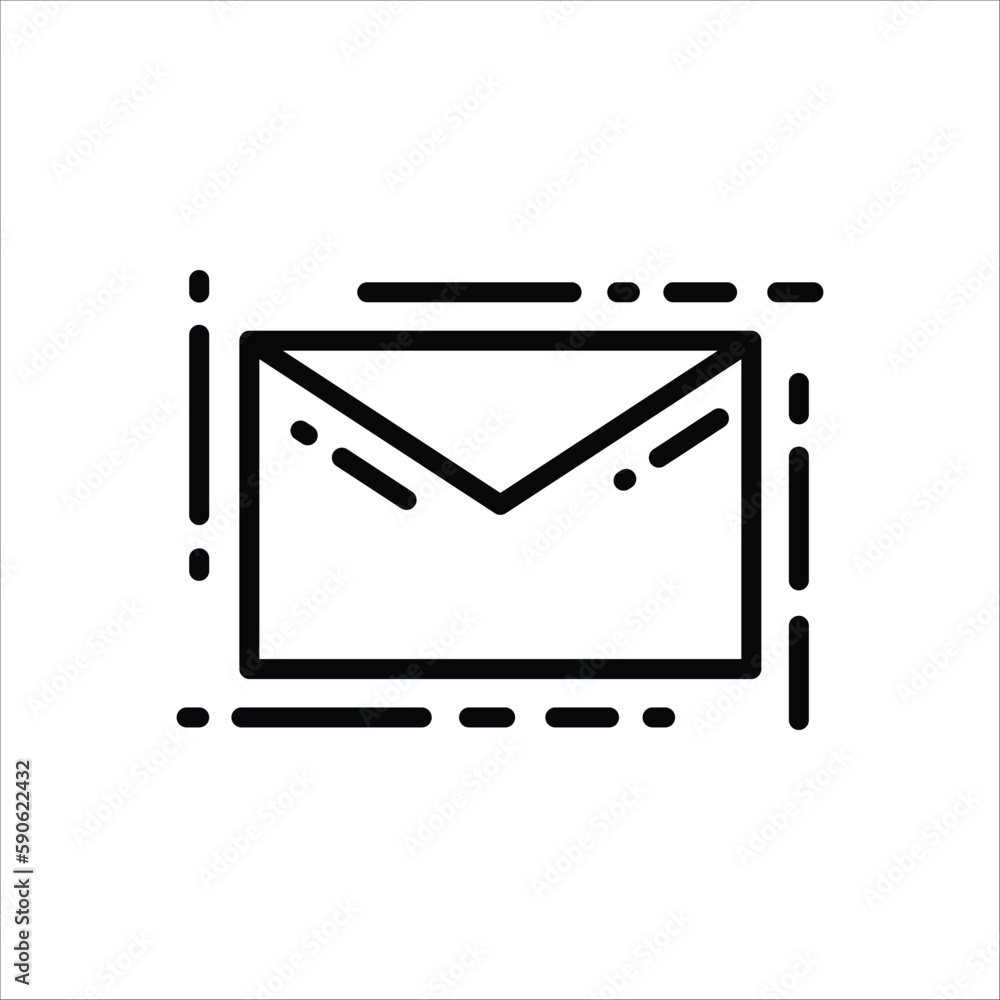 Poster envelope vector icon. mail flat sign design. envelope symbol pictogram. ux ui icon