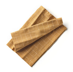 brown folded cotton napkin