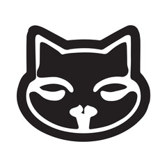 Cat Head Vector Illustration