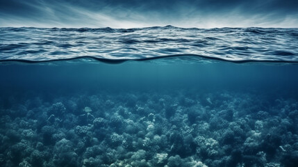 Fototapeta premium Blue Ocean concept background