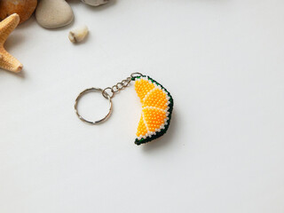 Bead colorful key chain and stones