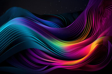 Abstract background wave shape. Trendy holographic gradient shapes.