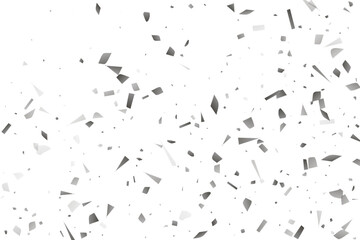 Silver glitter confetti on a white background. Decorative element.