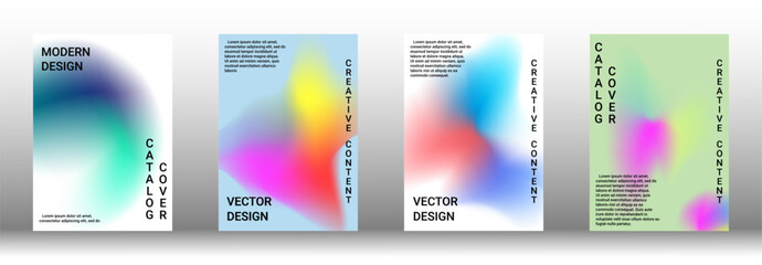 Artistic covers design. Creative fluid colors backgrounds. Set of abstract covers