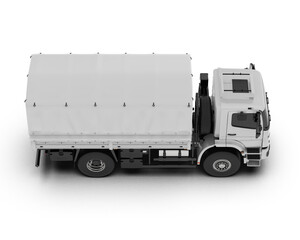 Cargo truck isolated on transparent background. 3d rendering - illustration