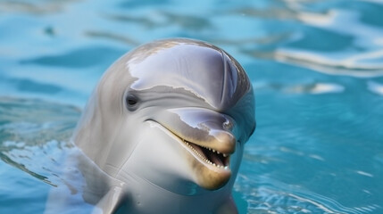 Obraz premium A dolphin enjoying the sun.