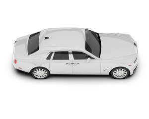 Obraz na płótnie Canvas White luxury car isolated on transparent background. 3d rendering - illustration