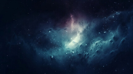 Fototapeta na wymiar Abstract outer space endless nebula galaxy background. Generative ai