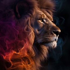 Naklejka premium Abstract Lion