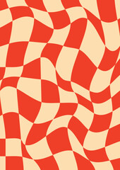 Chessboard retro 60s 70s 90s texture vector abstract geometric square background blue, red and green or yellow