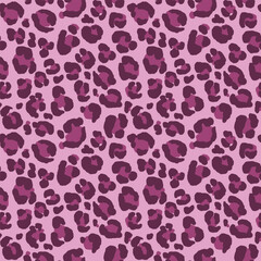 Abstract Wild Animal Leopard Skin Pattern Seamless Flat Pink Illustration for Clothing, Wallpaper, Fashion